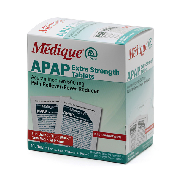 Medique Products Medique At Home Extra Strength Apap Tablets For Pain & Fever 70433
